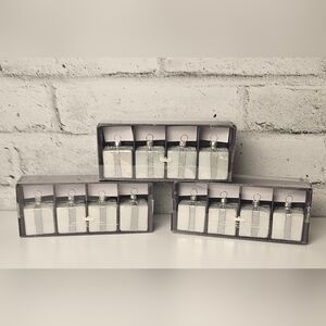 Indigo Silver Gift Box Christmas Ornaments Set of 12 Holiday Sparkle - NIB -